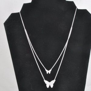 NWT JZ by Jennifer Zeuner Sterling Butterfly Necklace